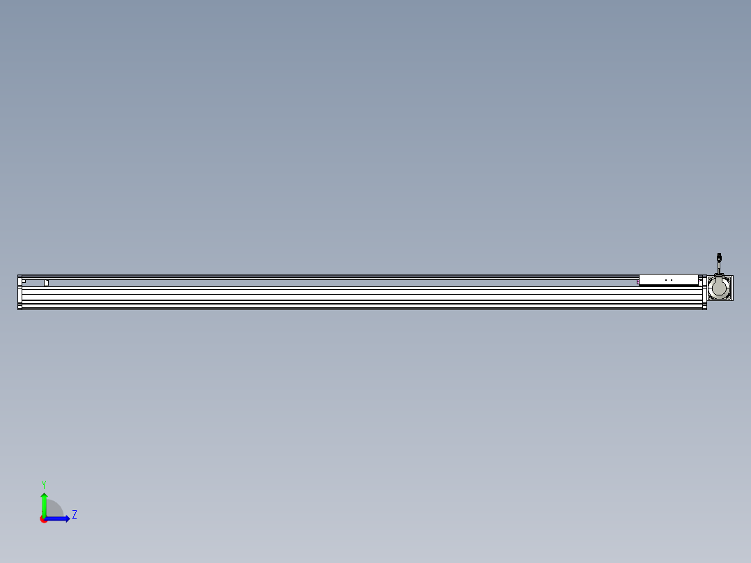 东锦同步带传动-直线滑台模组DH210B-L150-S2100-BL-P750W-C3左视图