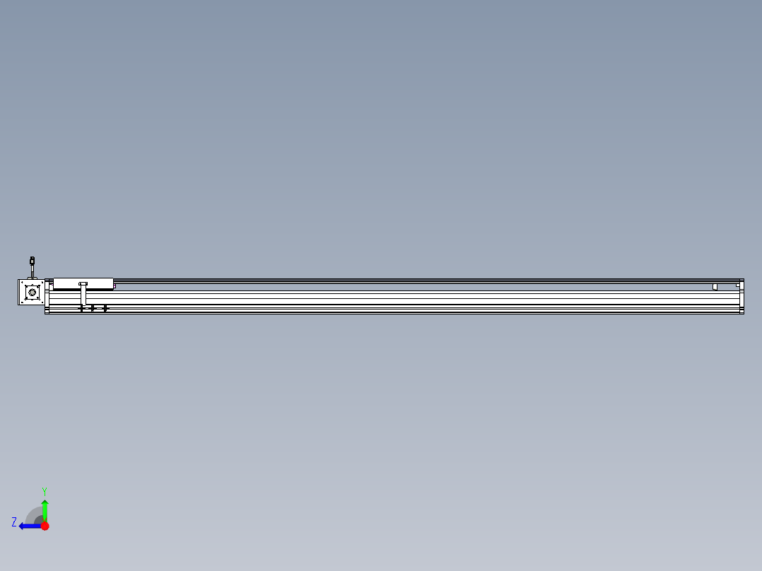 东锦同步带传动-直线滑台模组DH210B-L150-S2100-BL-P750W-C3右视图