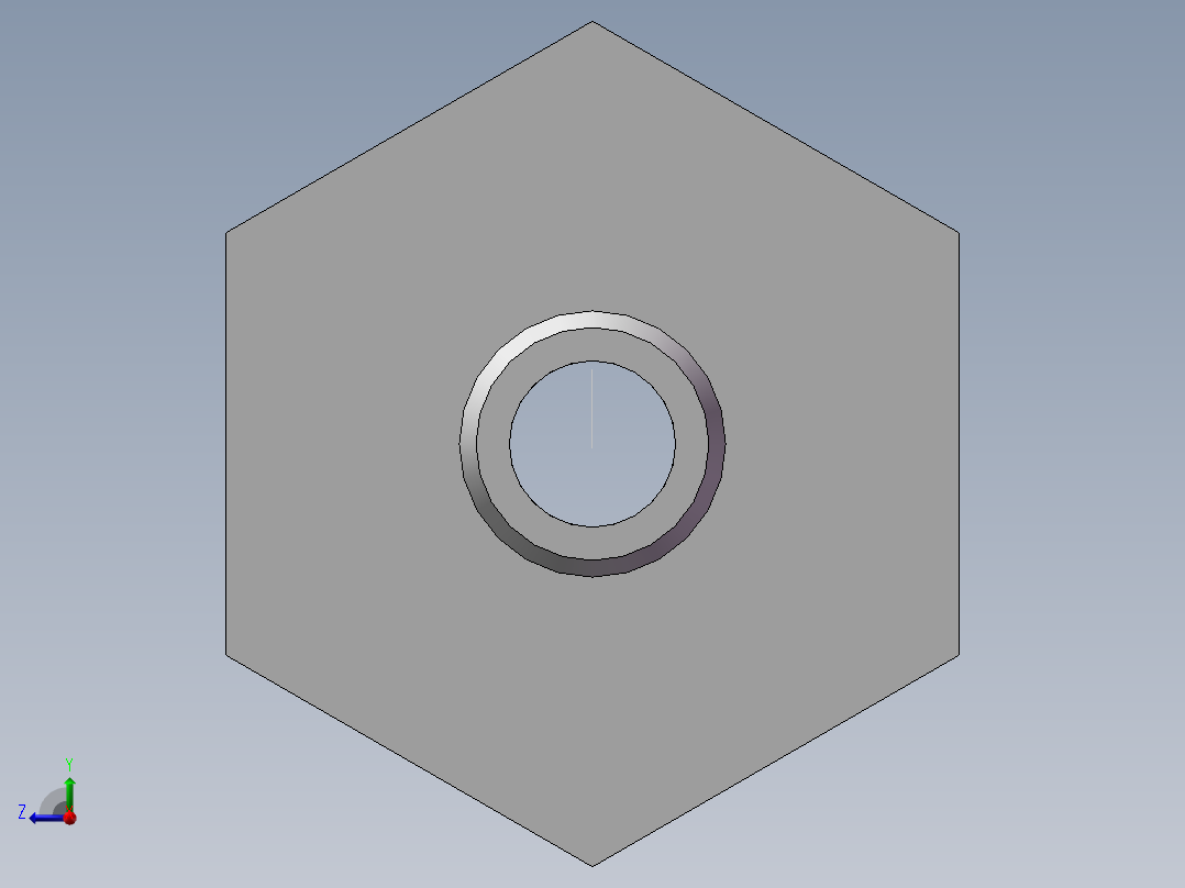 水管接头-有边 [DN15X8]右视图