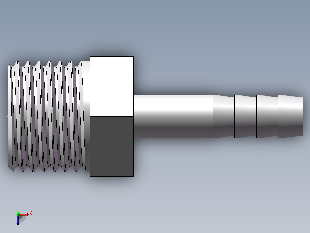 水管接头-有边 [DN15X8]俯视图