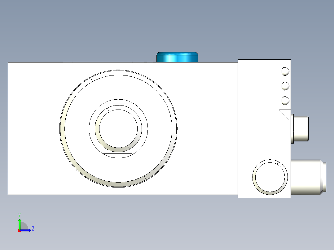 德克斯TUNKERS气缸数模SZK_40_A32_Z_T12_TUENKERS左视图