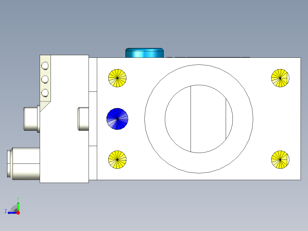 德克斯TUNKERS气缸数模SZK_40_A32_Z_T12_TUENKERS右视图