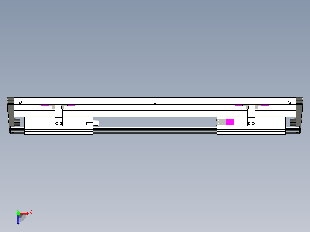 威洛博VL系列直线电机模组-2VL17E2-S250俯视图