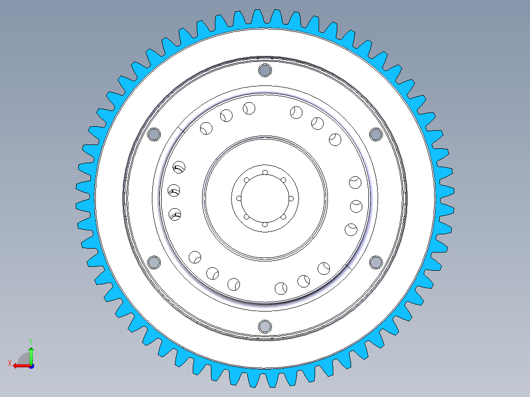 载重汽车螺旋弹簧离合器设计后视图