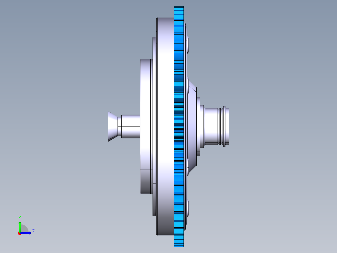 载重汽车螺旋弹簧离合器设计左视图