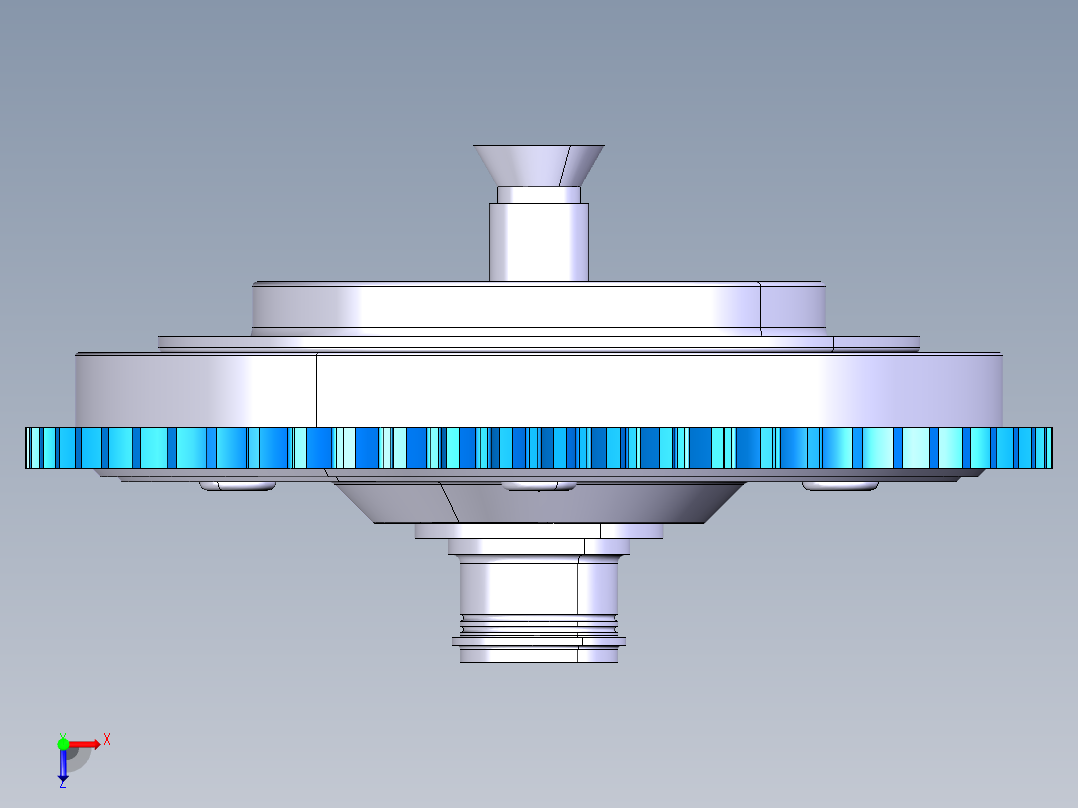 载重汽车螺旋弹簧离合器设计俯视图