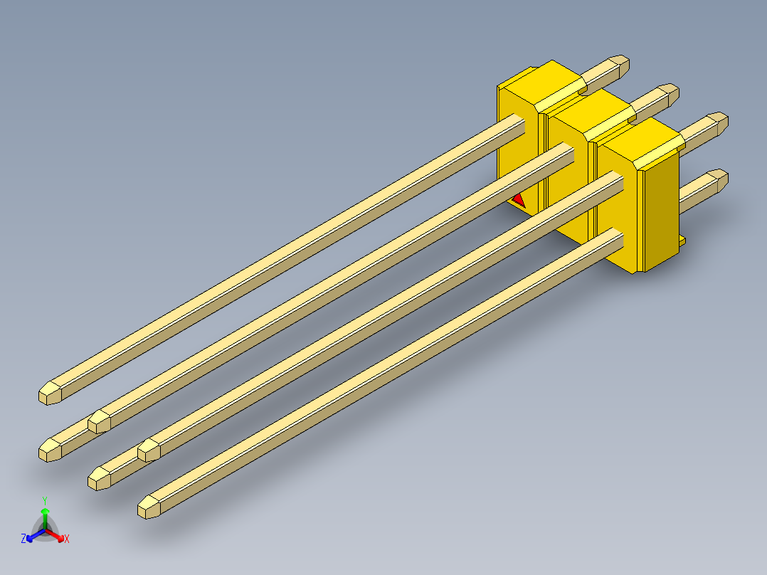 彩色公头100mil（2.54mm）系列-DS1021_yellow_2x03p_100mil_Type43_rev1.0