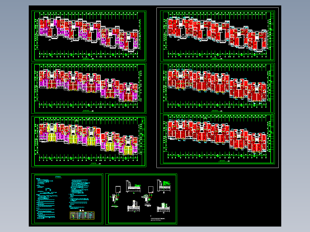 某六层住宅楼地板采暖图