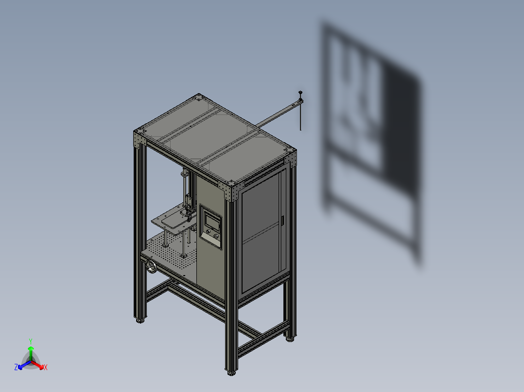 工具箱配件疲劳试验机正等轴测图