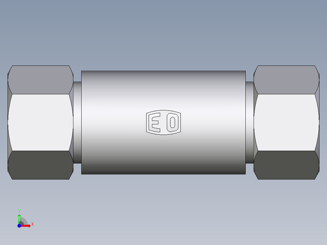 卡套式工业通用硬管接头EO_Weld_bulkhead_fitting_ESV20ZS前视图