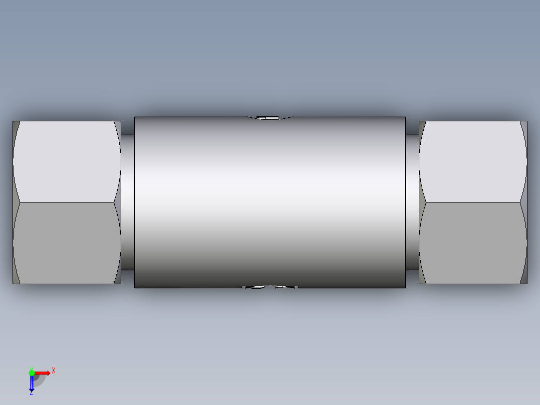 卡套式工业通用硬管接头EO_Weld_bulkhead_fitting_ESV20ZS俯视图