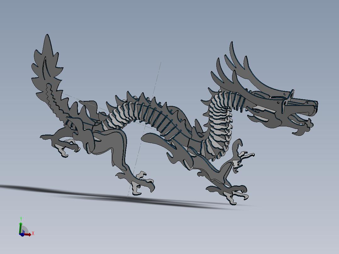 激光下料拼图中华龙CAD-x_t格式SOLIDWORKS 2016