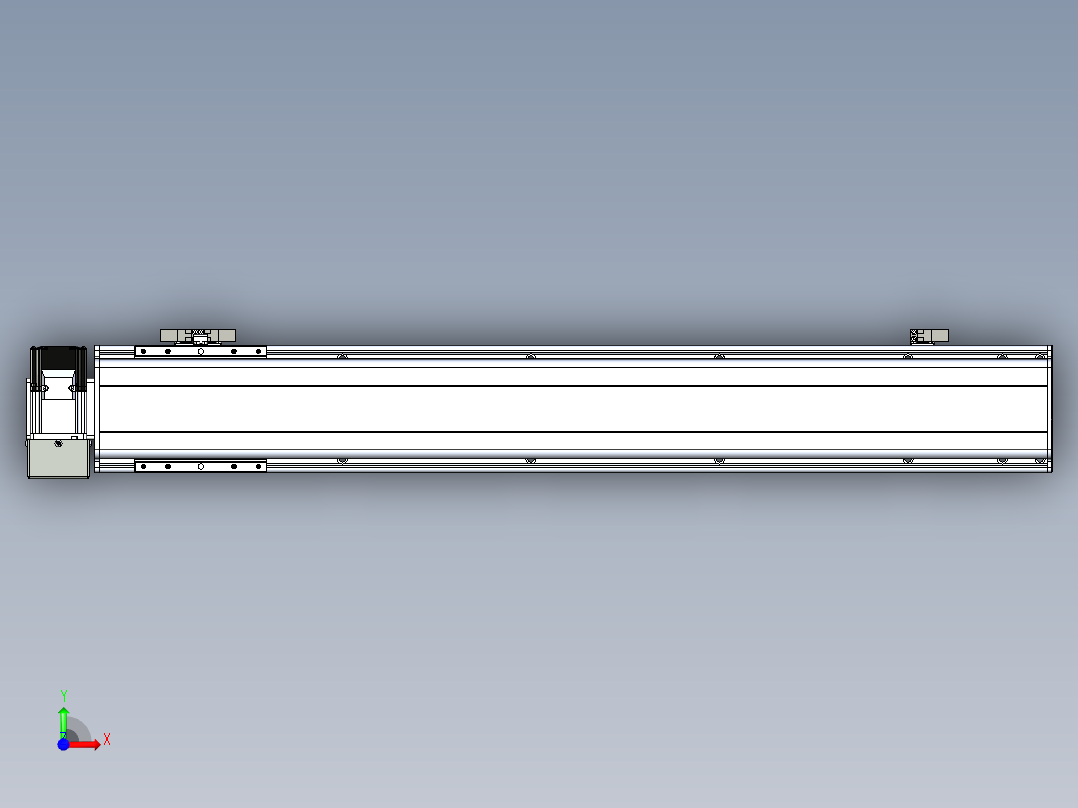 同步带滑台-半封闭B13H-L45-S750-LU-P40-D3前视图