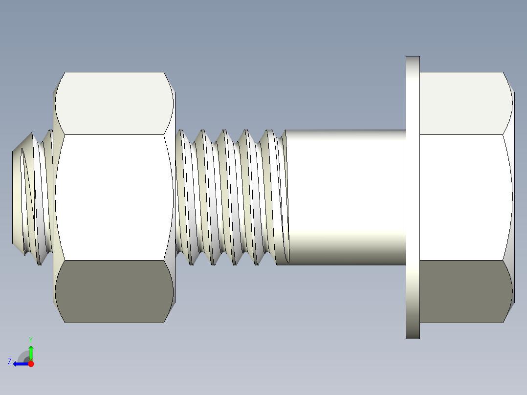 螺栓和螺母-M5 X 0.8右视图