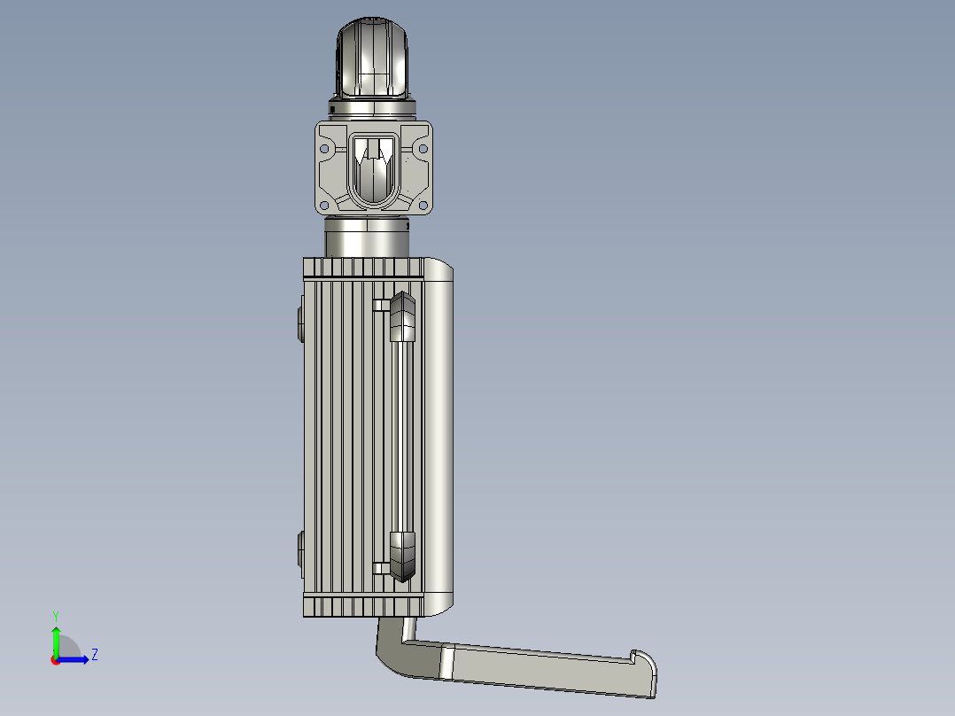 悬臂控制操控箱键盘支架-A3-墙座-中间连接器-90度箱体连接器-300-200左视图