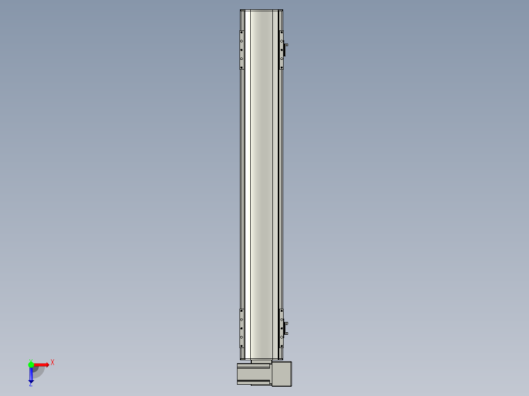 直线模组WG-LHB12-S750-RU设计图纸俯视图
