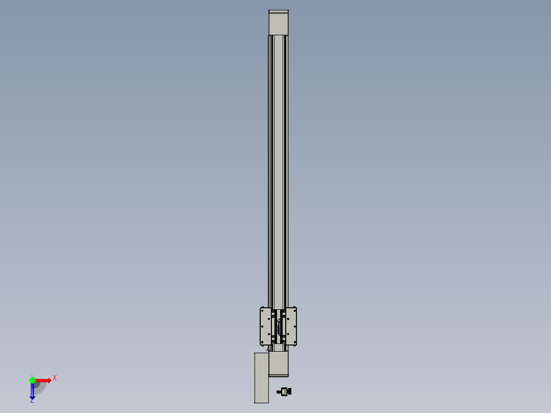 威洛博直线电机模组EB8-L100-S1050-BR-P75-MS3俯视图