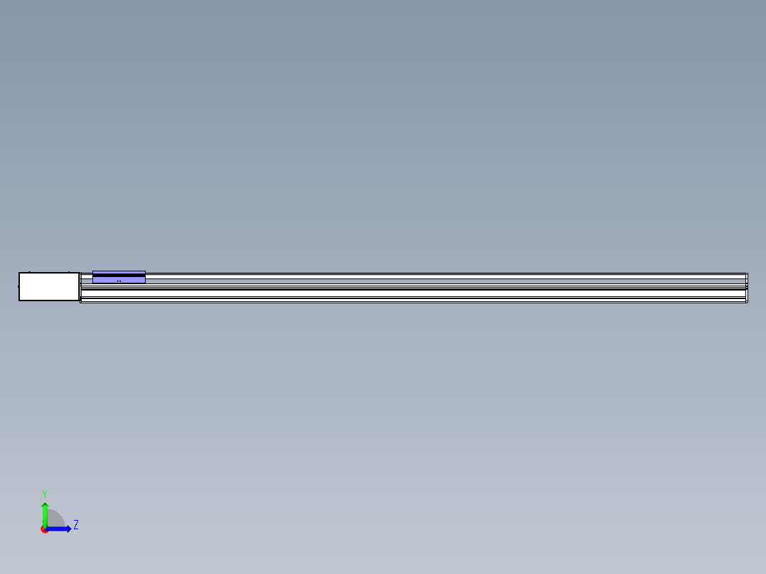 同步带滑台-半封闭B17H-L50-S1750-L-P75-D3左视图