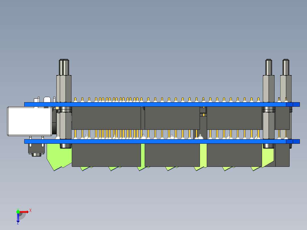 Arduino Mega 2560 螺丝端子扩展板俯视图