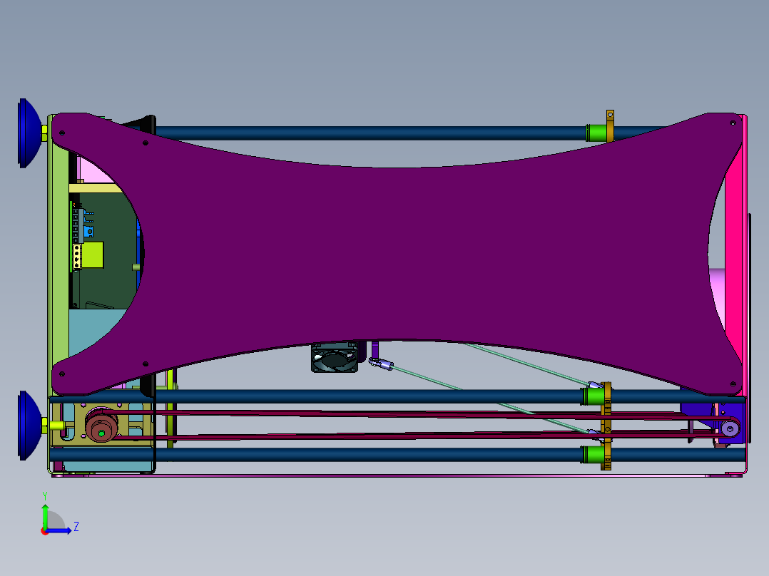 桌面办公立体打印机左视图