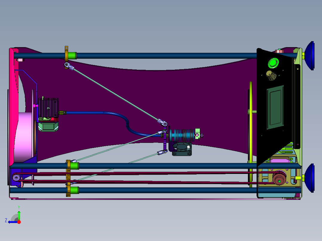 桌面办公立体打印机右视图