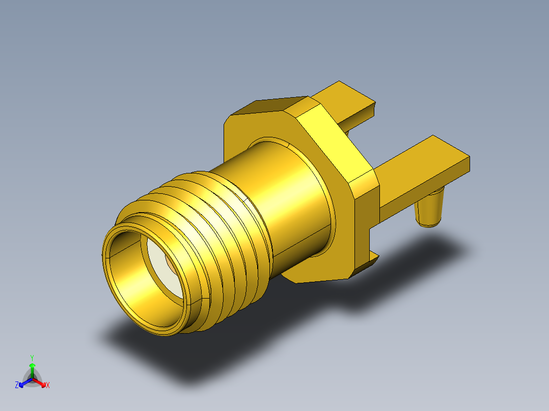 SMA接口68正等轴测图