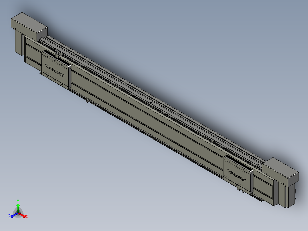 威洛博双电机滑台-VBC14S2-L50-S900-BLR-P40-C6正等轴测图