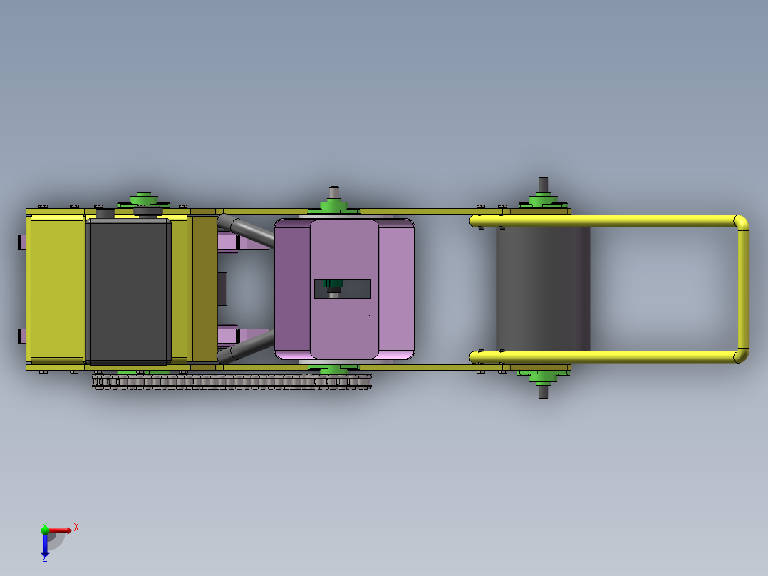 手推式施肥播种机 1556325俯视图