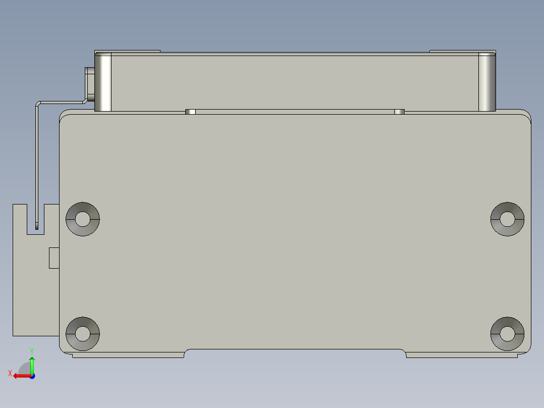 直线模组LHC14-S200-M设计图纸后视图