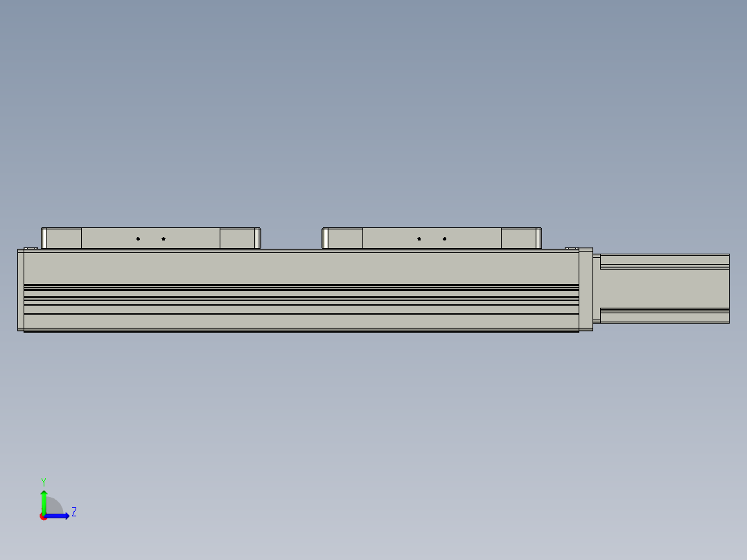 直线模组LHC14-S200-M设计图纸左视图