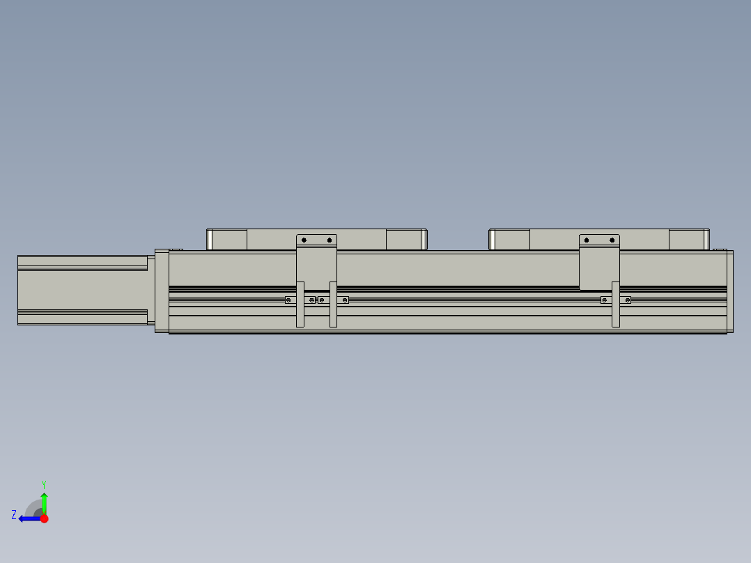 直线模组LHC14-S200-M设计图纸右视图