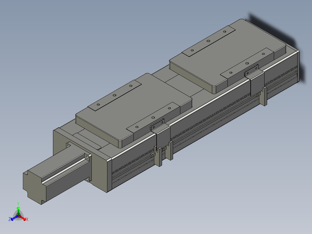直线模组LHC14-S200-M设计图纸正等轴测图