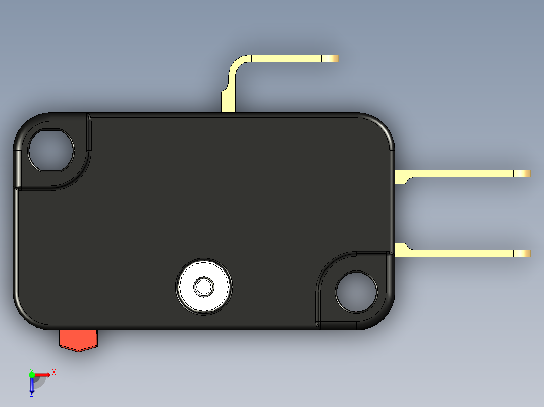 霍尼韦尔V3-101-D8微动开关俯视图