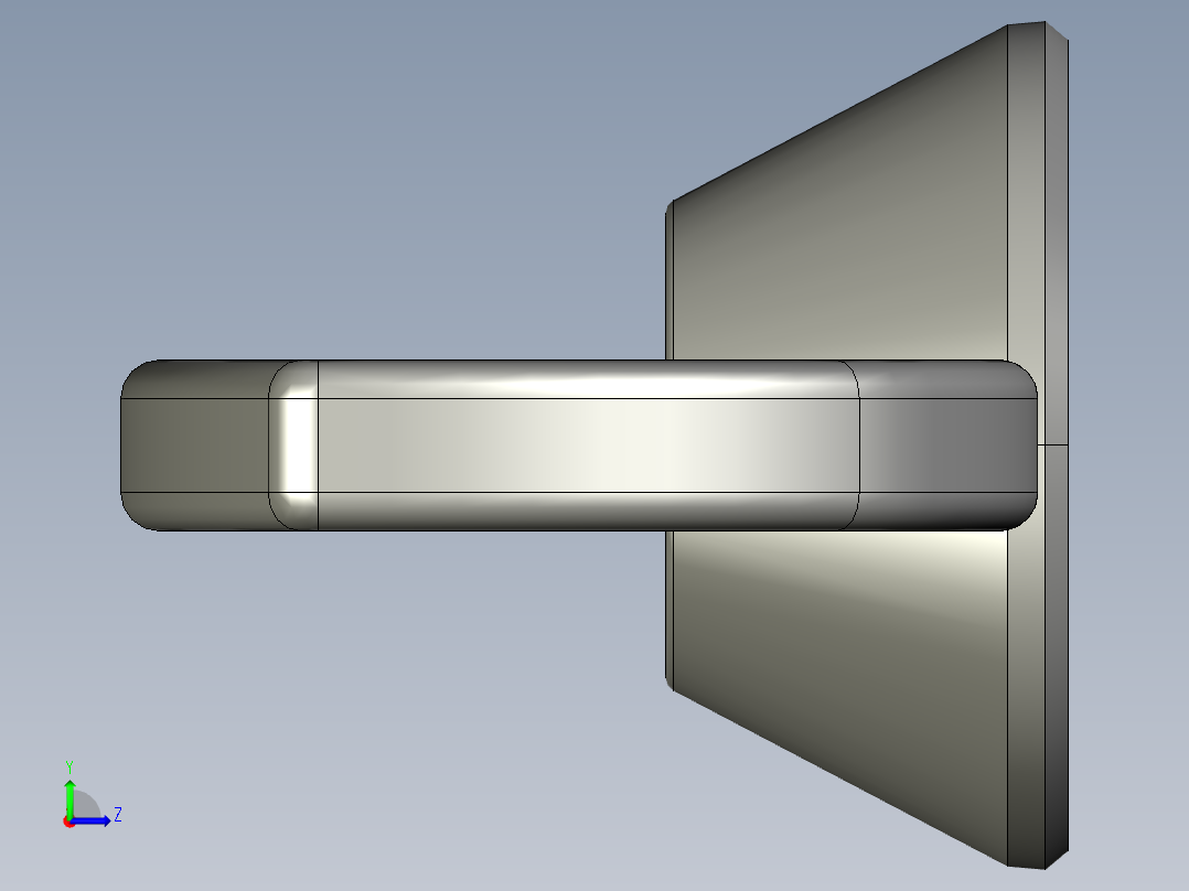 WING NUT 0.25in-20 Thread size 9-16in Base Diameter.STEP左视图