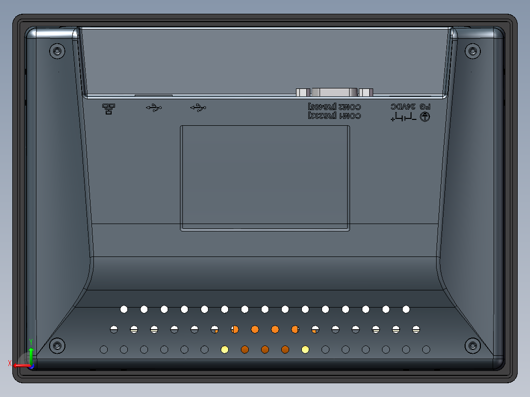 威伦触摸屏后视图