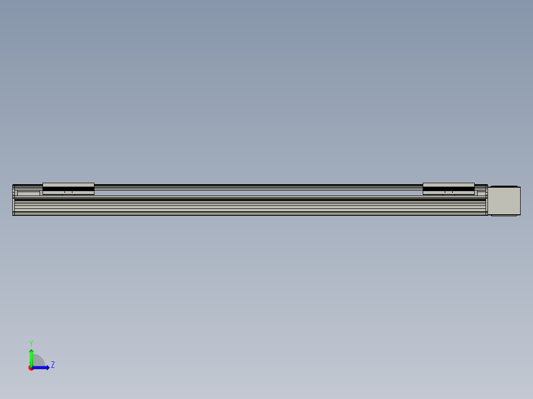 直线模组LHB17-L40-S1100-L(B)设计图纸左视图