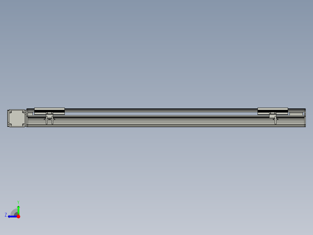直线模组LHB17-L40-S1100-L(B)设计图纸右视图
