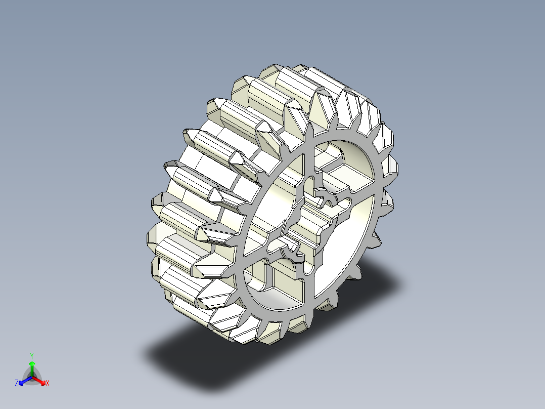 32269 White Technic Gear 20 Tooth Double Bevel.STEP