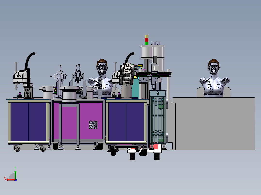挂烫机锅炉柔性生产线（sw22可编辑+工程图+bom）后视图
