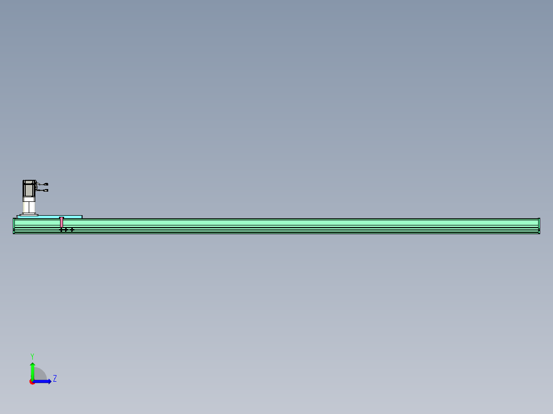 东锦齿条传动DH270G-L167-S2950-BU-减速机+750W左视图