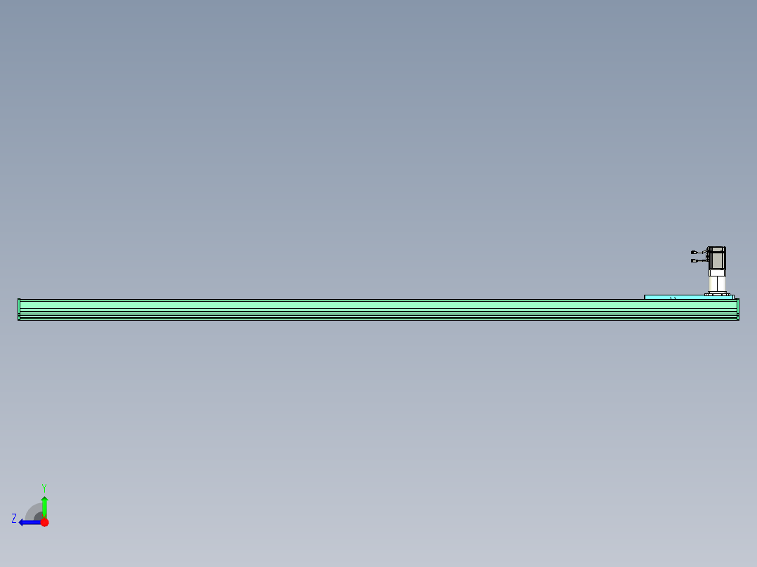 东锦齿条传动DH270G-L167-S2950-BU-减速机+750W右视图
