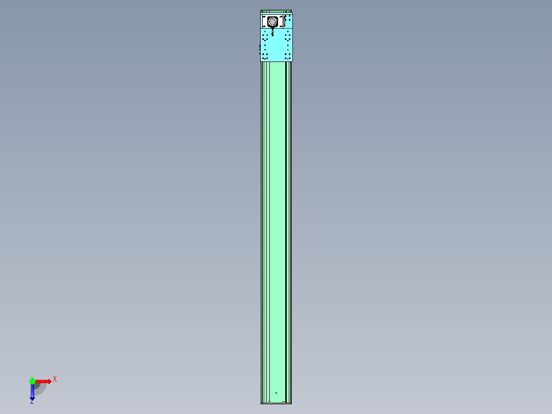 东锦齿条传动DH270G-L167-S2950-BU-减速机+750W俯视图