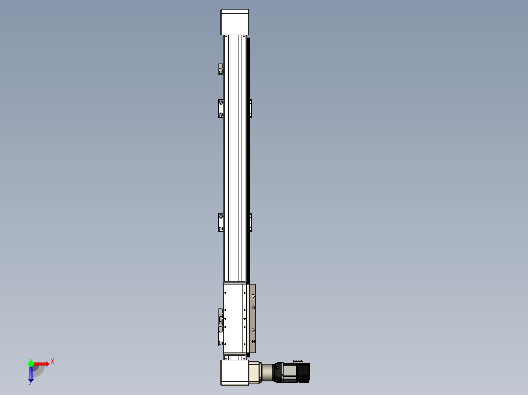同步带滑台-欧规B8H-L176-S850-L-ZP40-D3-N5俯视图