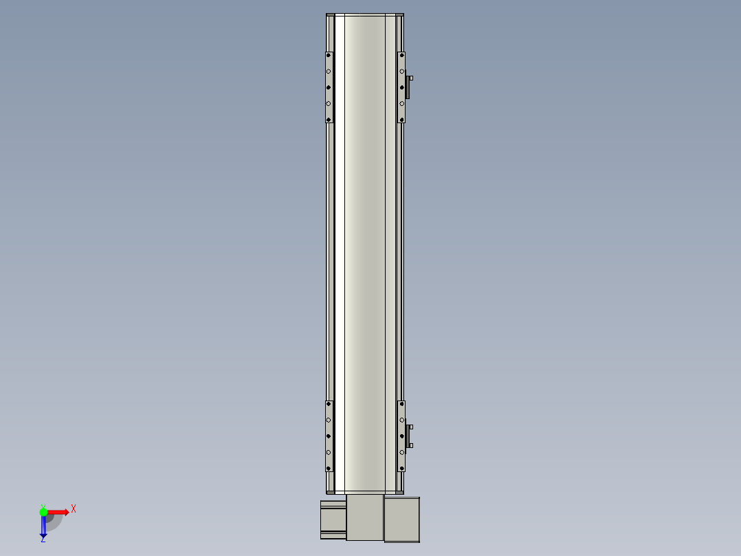 直线模组WG-LHB12-S500-RD设计图纸俯视图