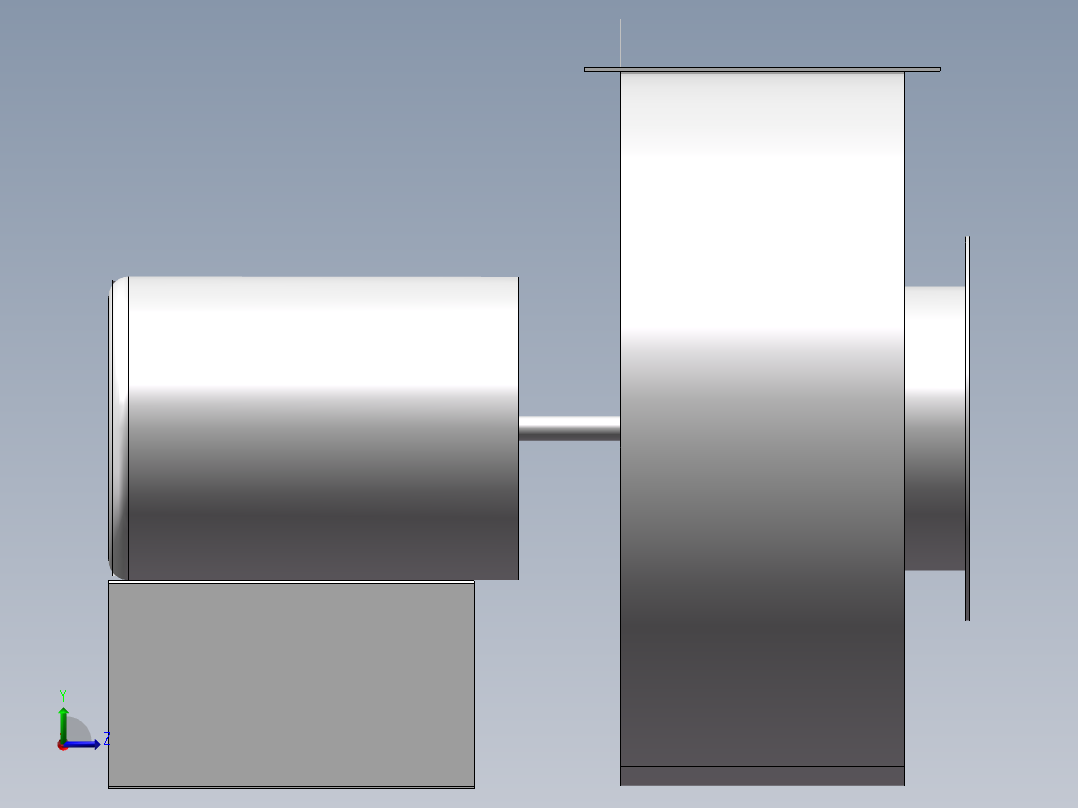 DZ200 90度鑫风风机左视图
