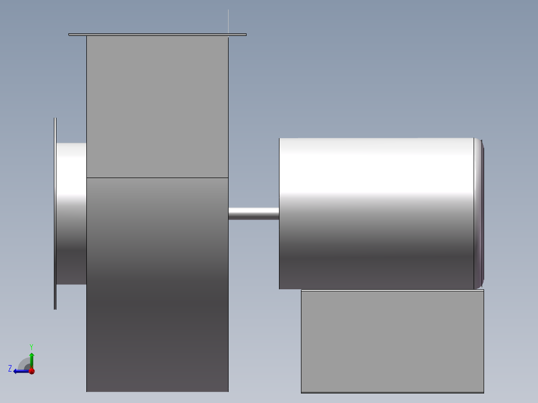 DZ200 90度鑫风风机右视图