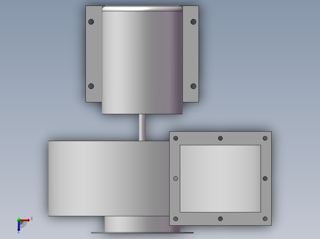 DZ200 90度鑫风风机俯视图