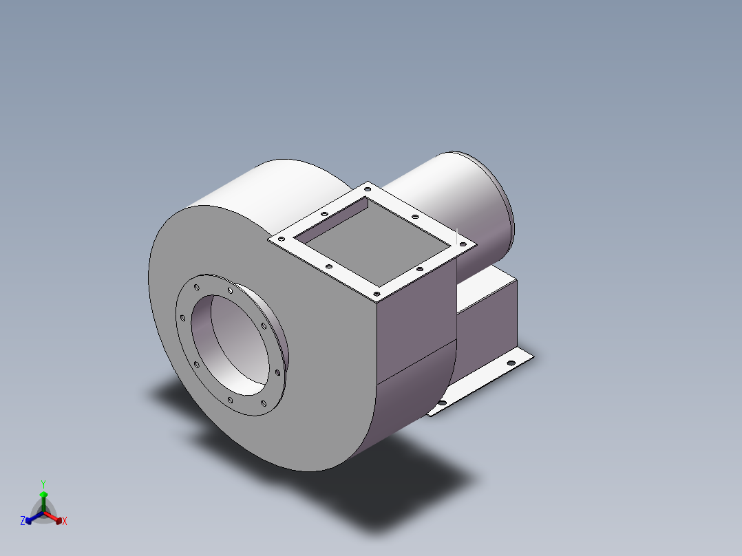 DZ200 90度鑫风风机正等轴测图
