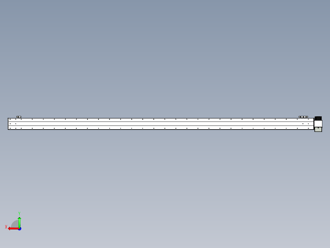 同步带滑台-半封闭B10H-L45-S2550-LU-P40-D3后视图