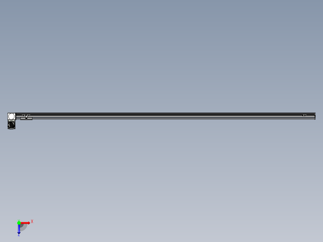 同步带滑台-半封闭B10H-L45-S2550-LU-P40-D3俯视图